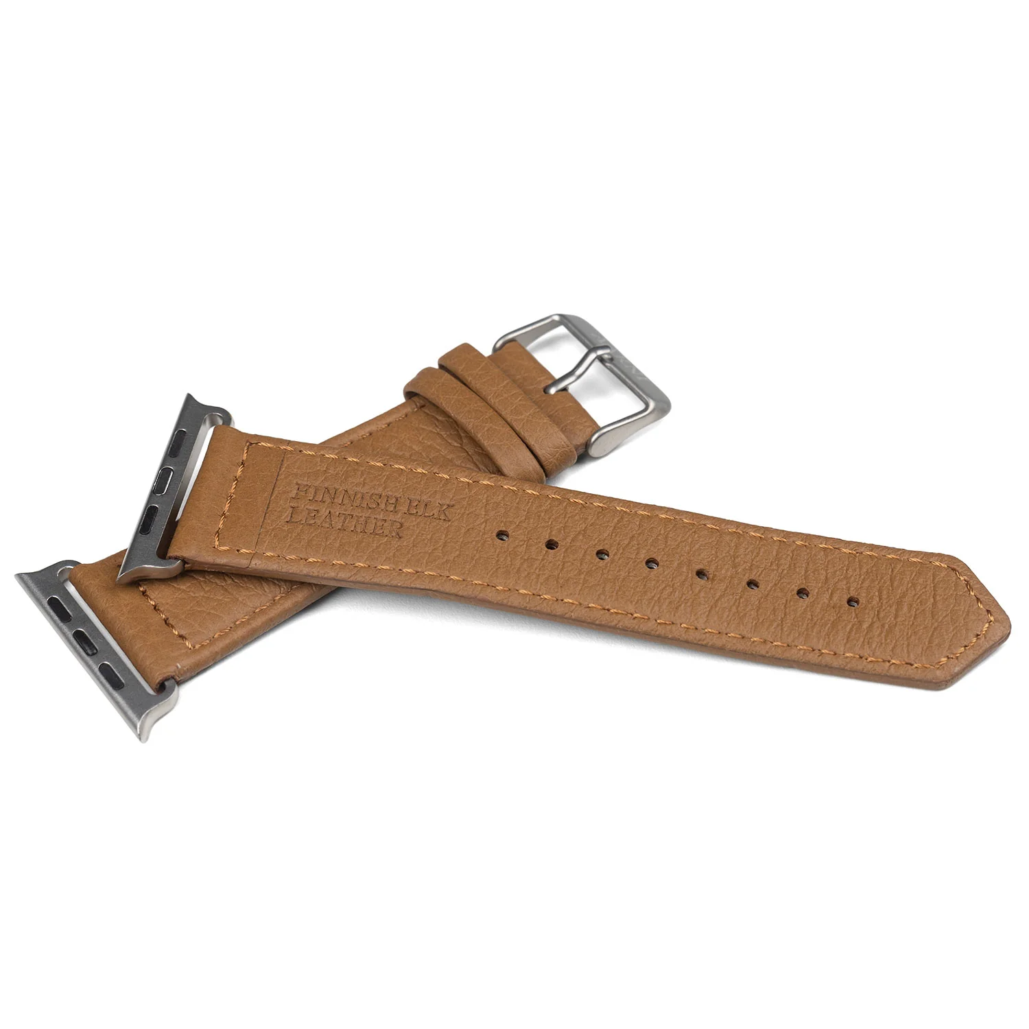 Elk Leather Apple Watch Band (Cognac) - Image 5