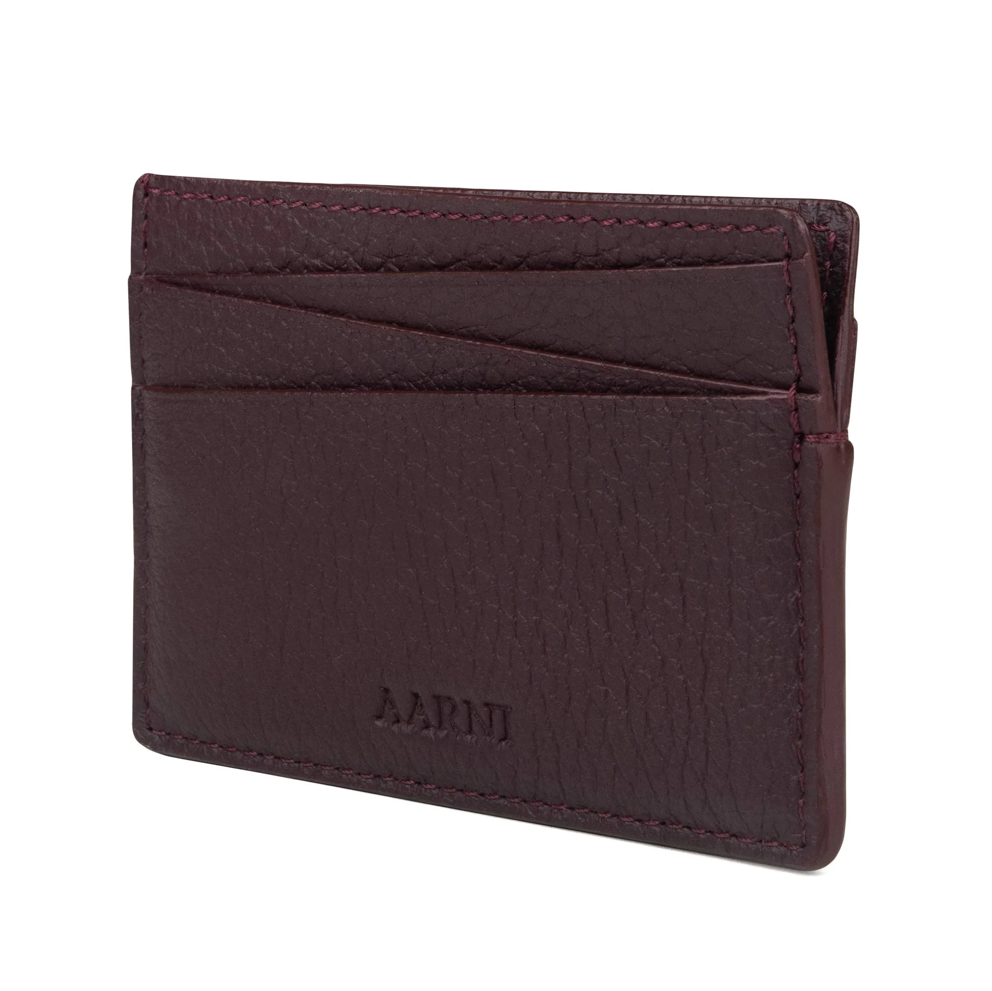 Elk Leather Card Holder (Burgundy - Anniversary Edition) - Image 3