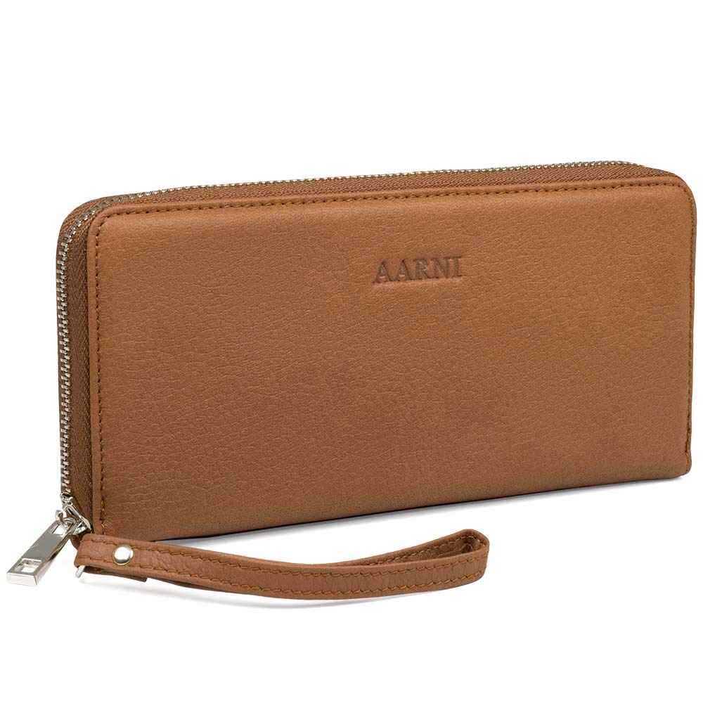 Elk Leather Clutch Wallet (Cognac) - Image 6