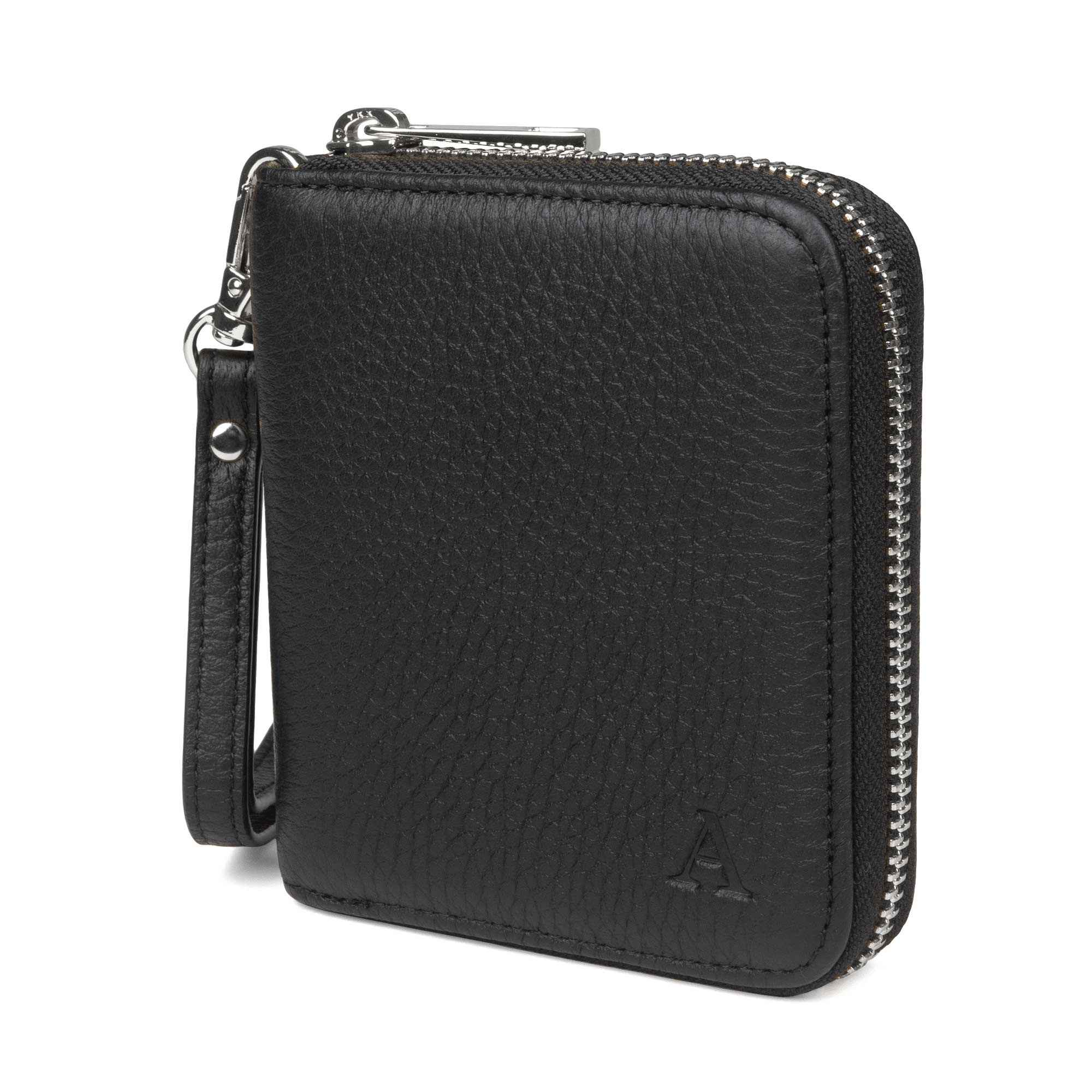 Elk Leather Mini Clutch Wallet (Black) - Image 5