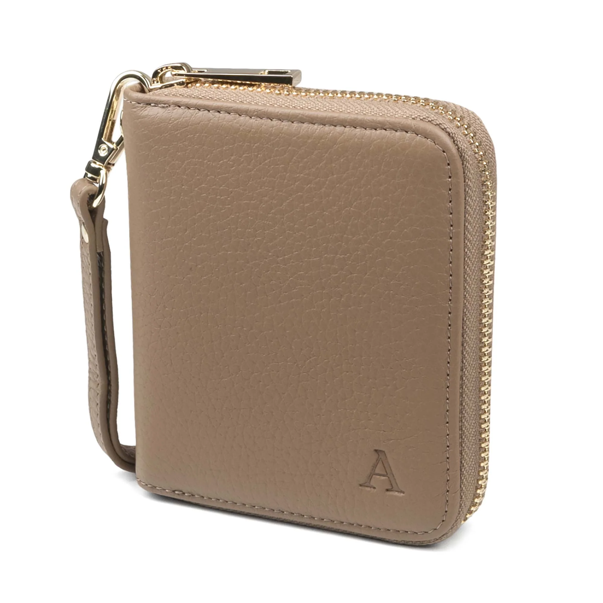 Elk Leather Mini Clutch Wallet (Sand)