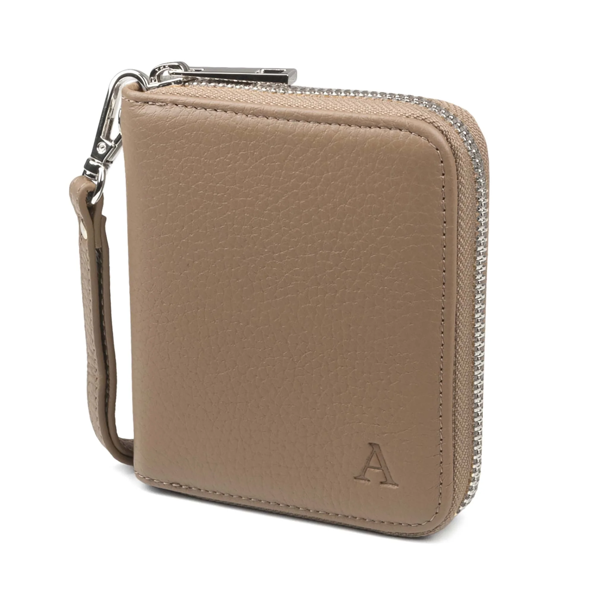 Elk Leather Mini Clutch Wallet (Sand) - Image 5
